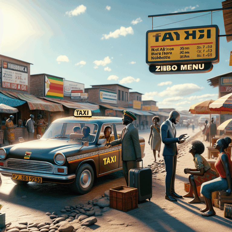 Start a taxi business using Zimbo Menu